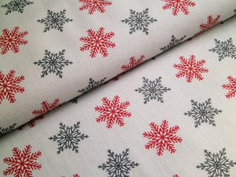 0,1 m Druckstoff  "Eiskristall" Bergen 140 br. 