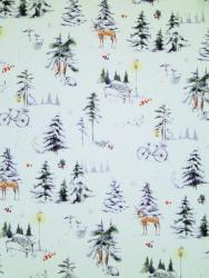 Baumwoll-Geschirrtuch "Winterpark"ca. 70x50cm 