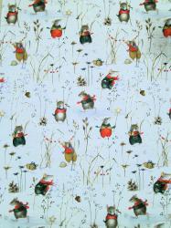 Baumwoll-Geschirrtuch "Lustige Winterfreunde"ca. 70x50cm 