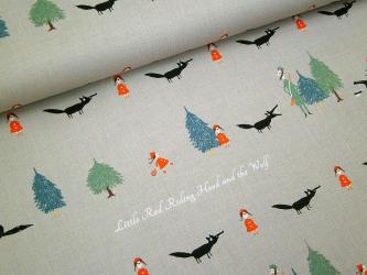 0,1 m feiner Popeline " Rotkäppchen" 100 % Baumwolle kbA 150 cm br. GOTS 