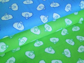 0,1 m Druckstoff  "Schafe" Serie Junge Linie ca. 150 cm br. Westfalen 