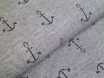 0,1 m Jacquard- Singlejersey "Anker" 160 cm br. 