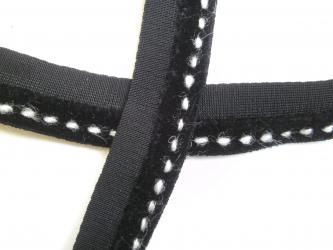 1 m elastische Samtborte "Gilda" bestickt 16 mm Tracht Dirndl Oktoberfest 