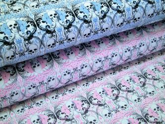 0,1 m Feiner Single-Jersey  "Regent Skull" 150 cm br. 