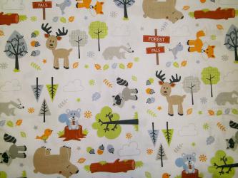 0,1 m Druckstoff  "Furry Friends L"  ca. 114 cm br. 