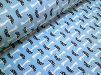 0,1 m Feiner Single-Jersey  "Fliegenpilz" 150 cm br. 