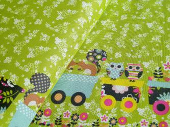 0,5 m Druckstoff  "My Woodland friends Bordüre" ca. 114 cm br. 