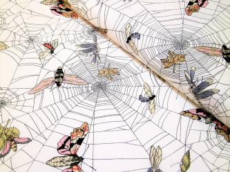 0,1 m Baumwoll-Druckstoff  "Nachtfalter"  115 cm br. 