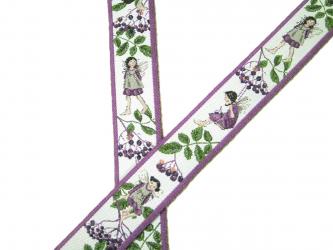 1 m Webband "Holunderelfen" 16 mm br. 