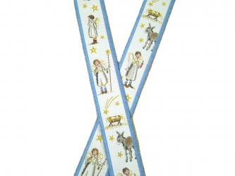 1 m Webband "Krippenengel" 16 mm br. 