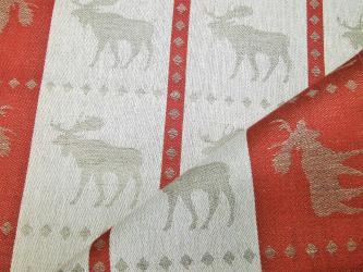 gewebtes Halbleinen-Tuch "Elch" ca. 45x70 cm 