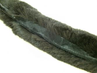 0,1 m Fellpaspel dunkelbraun 35 mm Breite 