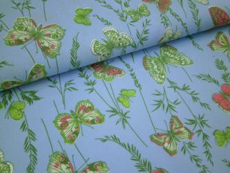 0,1 m Baumwoll Druckstoff  "Wales Schmetterlinge"  150 cm br. 