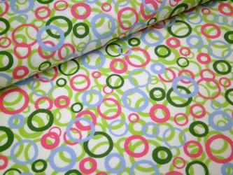 0,1 m Baumwoll Druckstoff  "Wales Kreise"  150 cm br. 