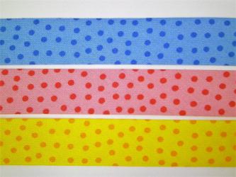 1 m Schrägband "große Pünktchen " Westfalen 100% Baumwolle 