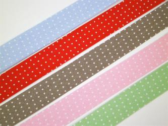 1 m Schrägband "kleine Pünktchen " Westfalen 100% Baumwolle 