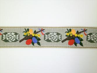 1 m Webband "Ostereistrauss" 50 mm br. Baumwolle 