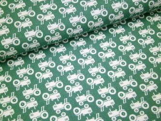 0,1 m Druckstoff  "Lönneberga-Traktor" 150 cm br. Baumwolle Westfalenstoffe 