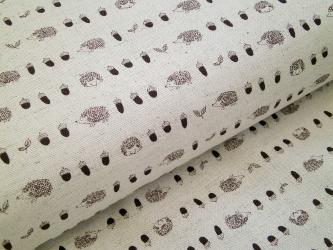 0,1 m Japan-Druckstoff  "Igel"  110 cm br. 