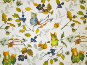 0,1 m Baumwollstoff "Heckenmäuse" 145 cm breit 