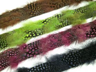 1 m Filzband mit Federbesatz  30 mm br. 