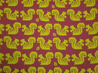 0,1 m Japan-Druckstoff  "Pop Art Squirrel"  110 cm br. Kokka 