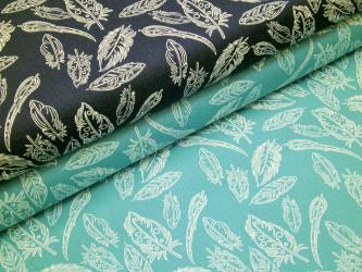 0,1 m Druckstoff  "Federn" ca. 114 cm br.  Art Gallery 