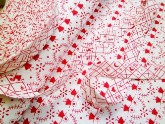 0,1 m Baumwoll-Druckstoff "Doppeltes Lottchen " 150 cm br. Westfalen Erich Kästner 