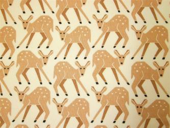 0,1 m Baumwoll-Druckstoff  "Herbsttag - Reh" ca. 112 cm br. 