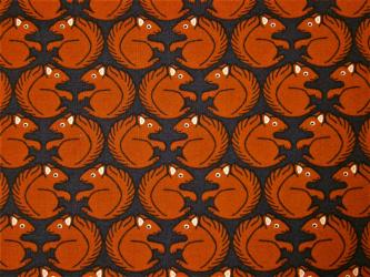 0,1 m Baumwoll-Druckstoff  "Herbsttag - Eichhörnchen" ca. 112 cm br. 
