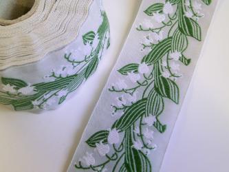 1 m Webband "Maiglöckchen" 40 mm br. 