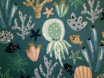 0,1 m Baumwoll-Druckstoff  "Kaikoura - Oktopus" 