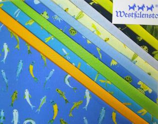 Stoffpaket "Junge Linie 9 bunt" 12tlg. 48x48 cm Baumwollstoffe  Westfalen 