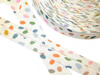 1 m Schrägband "Capri - Tupfen" Westfalen 100% Baumwolle punkte 