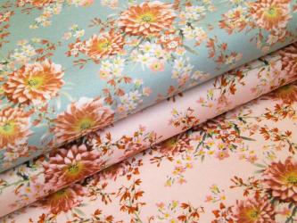 0,1 m Interlock Baumwoll-Jersey  "Floral" 150 cm br. 