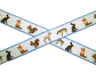 1 m Webband "Tierkinder" 16 mm br. 