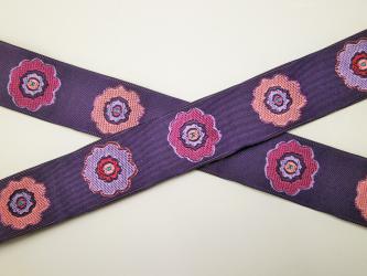 1 m Webband "Happy Flower II" 22 mm br. 