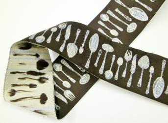 1 m Webband "Besteck" 40 mm br. 