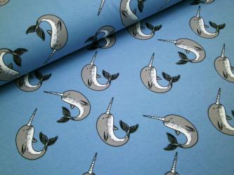 0,1 m Single-Jersey  "Narwal" 160 cm br. Bio-Baumwolle 