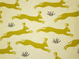 0,1 m Baumwoll-Druckstoff  "In the Woods - Hase" ca. 112 cm br. 