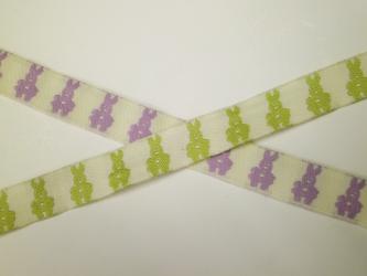 1 m Webband "Häschen" 10 mm br.  Ostern Frühling 