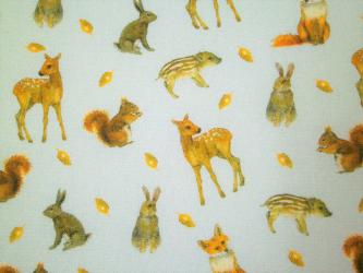 0,1 m Baumwollstoff "Tierkinder" 145 cm breit 