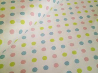 0,1 m Baumwolldruck Popeline "Bunte Punkte" kbA 160 cm br. GOTS Bio-Baumwolle C.Pauli Sybille Hein 