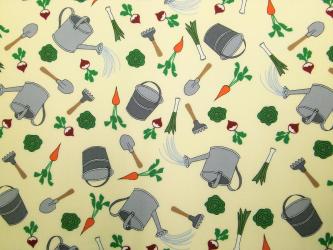 0,1 m feiner Popeline " Garten" 100 % Baumwolle kbA 160 cm br. GOTS 