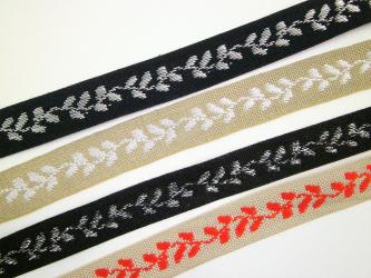 1 m Webband "Schwedengirlande" 13 mm br. 100 % Baumwolle  Schweden 