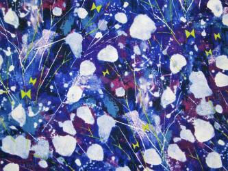 0,1 m Baumwoll-Druckstoff  "Snow Flower - Kasumisou " 