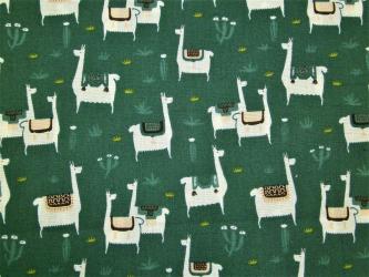 0,1 m Bio-Baumwolldruckstoff  "Faraway Places - Lama" kbA" ca.110 cm br. 