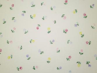 0,1 m Bio-Baumwolldruckstoff  "Prinzessin" kbA Streublumen 150 cm br. Westfalen 