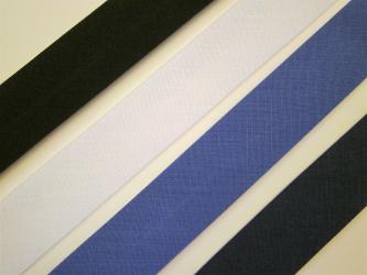 1 m Schrägband uni 65% Polyester 35% Baumwolle 20 mm vorgefalzt 