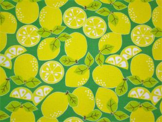 0,1 m Druckstoff  "Pucker up - Zitronen" ca. 114 cm br. rosa